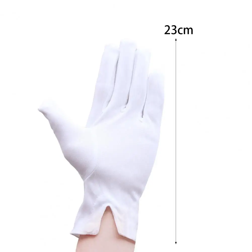 23cm White Gloves Formal Tuxedo Uniform Gloves For Men Women Butler Gloves For Cosplay Party Jewelry Inspection Ceremony Guard