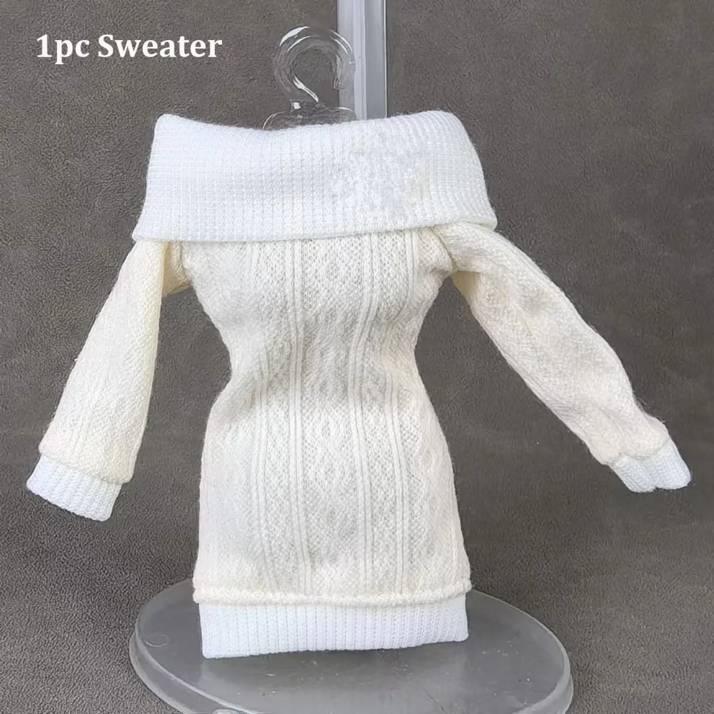 Handmade Doll Knitted Sweater Multicolored Mini Doll Accessories Tops Kids DIY Gift Toys Dressing Clothes for 1/6 Doll