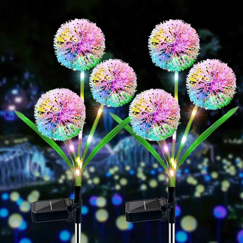 

Solar Garden Light Outdoor 2 Pack Solar Dandelion Flower Light Waterproof Solar Landscape Light For Patio Yard Lawn Pathway