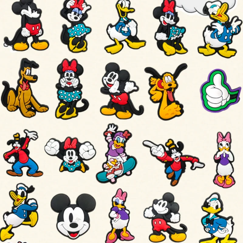 

Mickey Minnie Charms Cute Cartoon DIY Sandals Accessories Clogs Decorative Girls Kids Gift Series Shoes