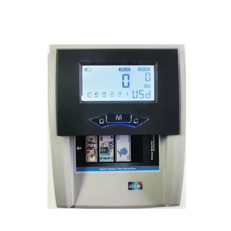 Detecting Money Detector Automatic Portable Check HL-306 RUB USD GBP AUD CHF MYR IDA Multi-Currencies Mini Bill Counter