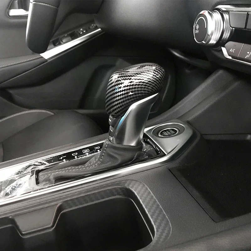 ABS Carbon Fiber Gear Shift Cover Collars Interior Decoration Car Accessories for NISSAN ALTIMA SENTRA KICKS 2019 2020 2021