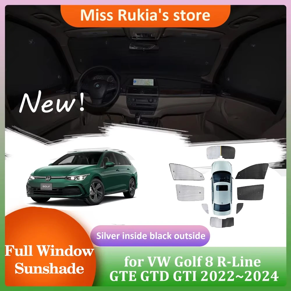 

Солнцезащитные козырьки для Volkswagen VW Golf 8 Mk8 Variant 2022 ~ 2024 на крыше, солнцезащитный козырек, накладка на лобовое стекло, занавеска на крыше, аксессуары