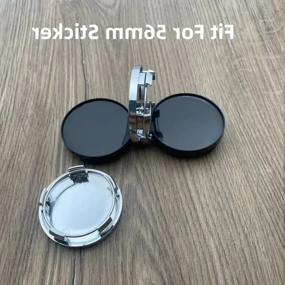 

4pcs 58mm (54mm) fit 56mm Badge Hubcap Caps Cover Car Styling Accessories Chrome Car Wheel Rims Center