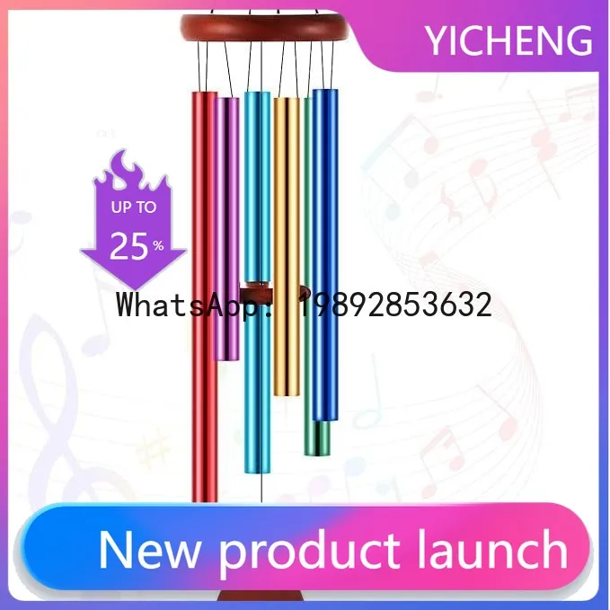 

Zz wind chime 37inch retro metal six-tube aluminum outdoor waterproof pine classic