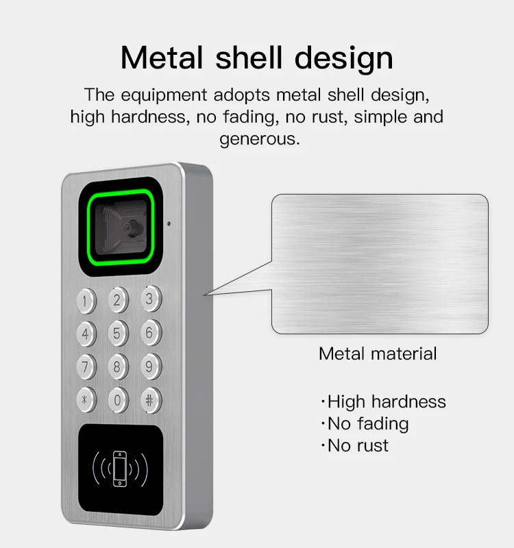 Thinmoo Metal Ultra Narrow QR Code Indoor/Outdoor Access Control Dynamic Coding Night Vision Waterproof for Visitor Management