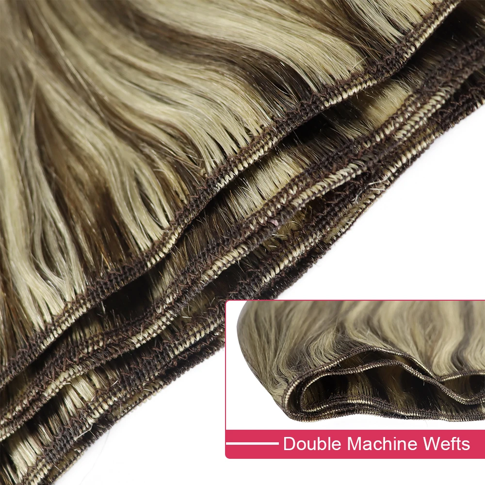Brazilian Human Hair Wefts, Machine Weft Remy Straight Sew-In Bundles 100g