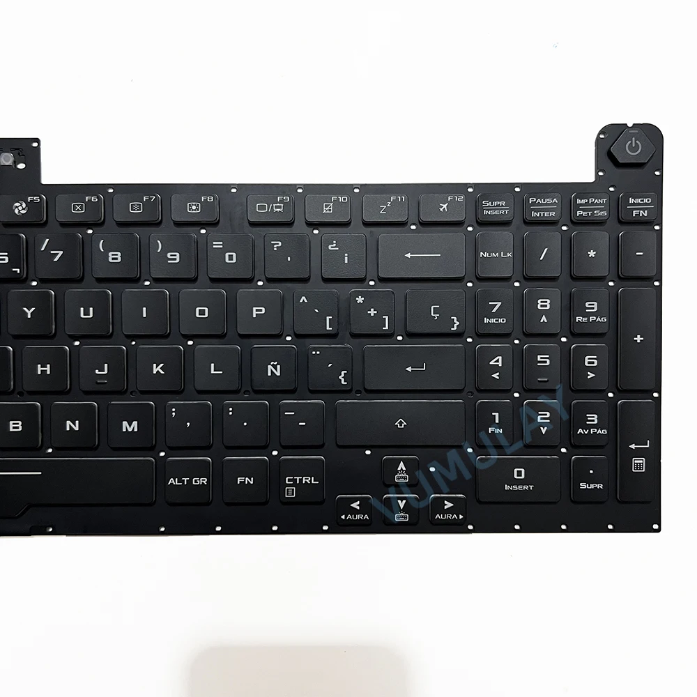 Imagem -05 - Teclado Retroiluminado Espanhol para Asus Tuf Gaming F15 A15 F17 A17 Fx506 Fx506u Fx506i Fx506ih Fx506l Fx506li Fa506 Fa506q Fa506u Tuf706 Fx706 Fx706u Fx706ii Fx706li Fa706 Fa706u Fa706ii