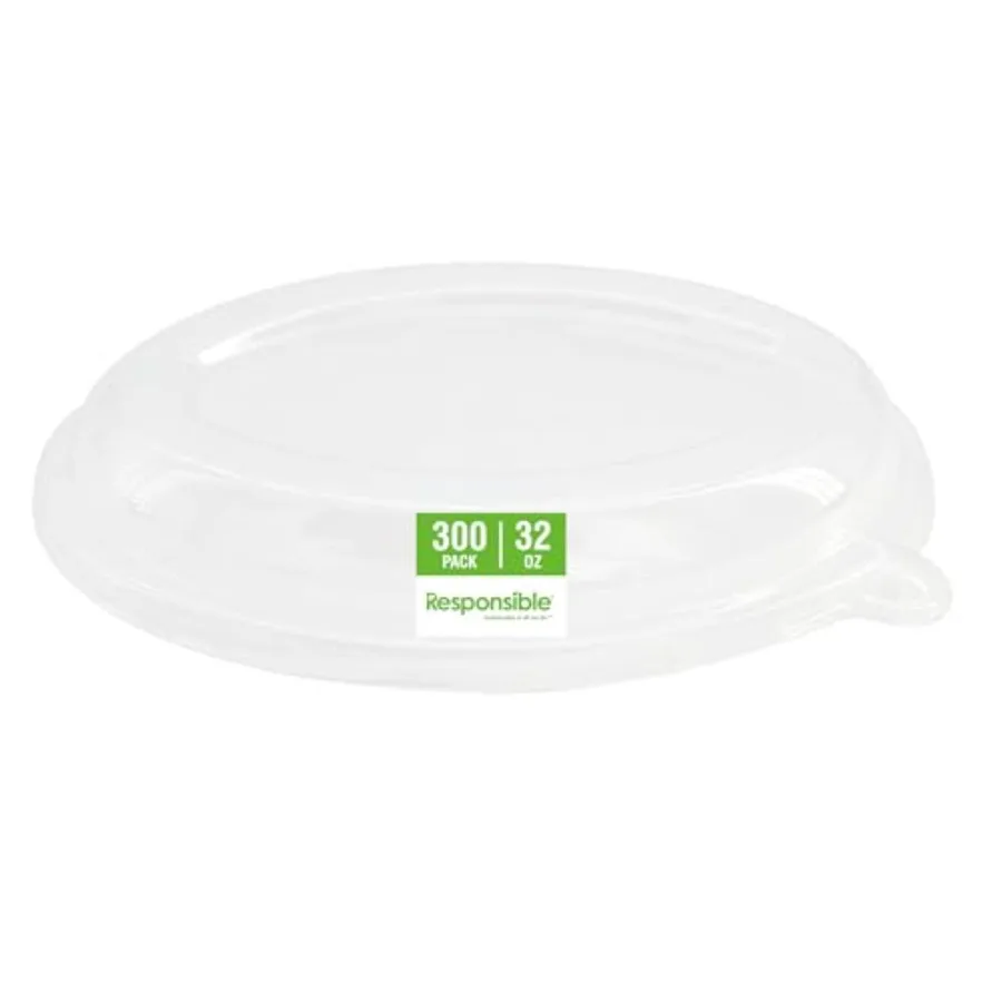 Oval Bowls I Burrito Bowl Lids I Extra Strength I NO-PFAS 300 Count