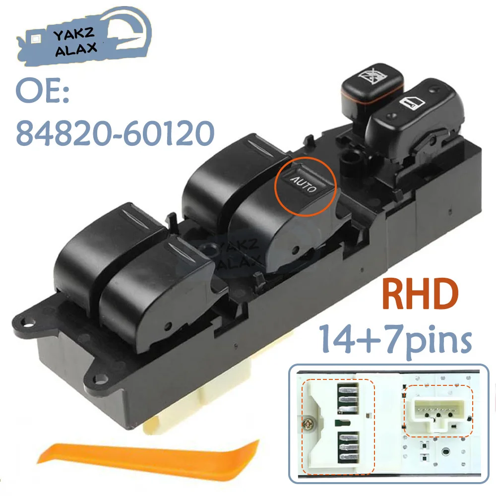 

84820-60120 for Toyota Land Cruiser 100 Series 1998 1999 2000 2001 2002-2007 Front Right Electric Master Window Control Switch