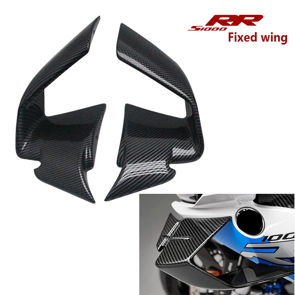 

Fit For BMW S1000RR 2019 2020 2021 2022 Motorcycle Carbon Fiber ABS Front Aerodynamic Winglets Windshield Fairing Fixed Wing