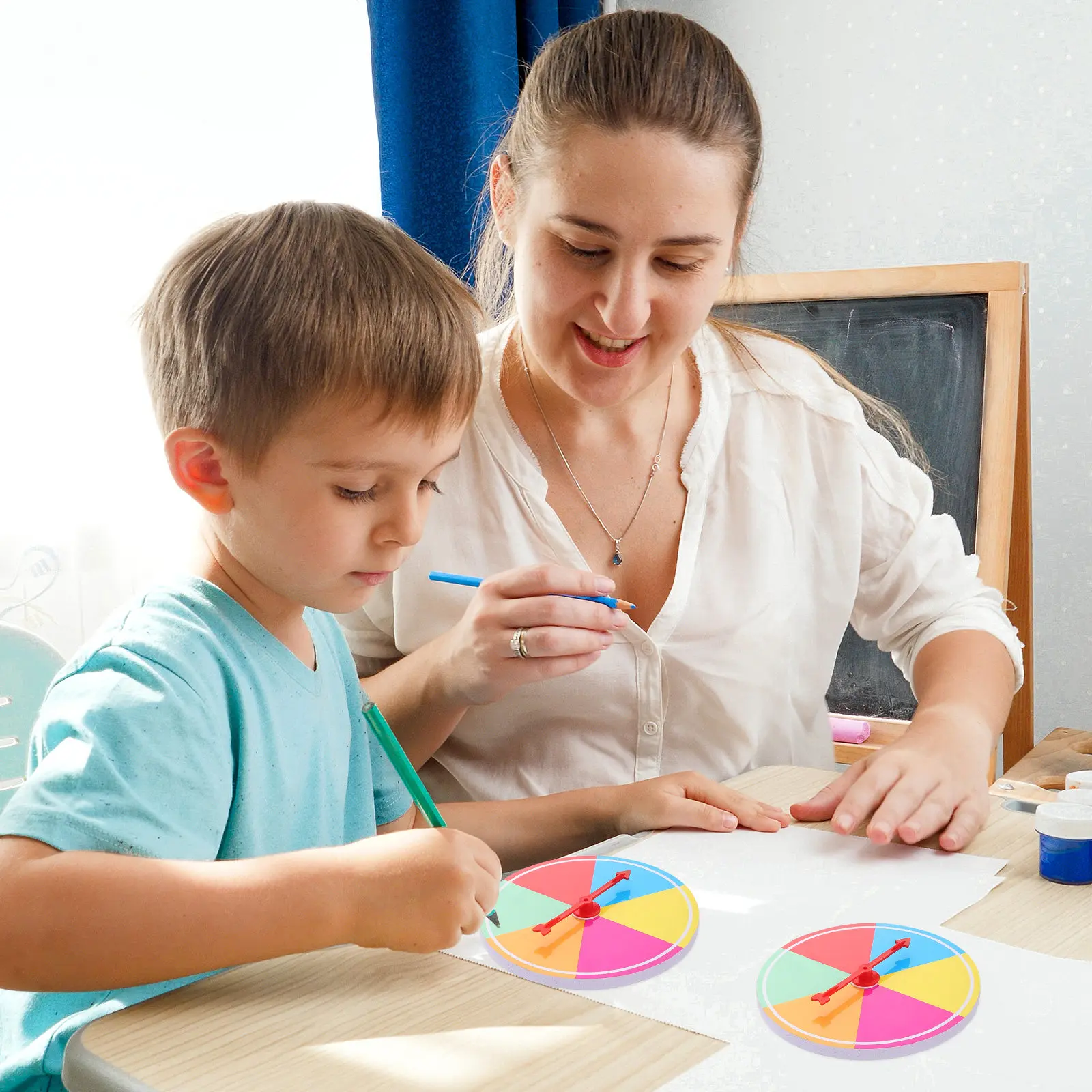 

2 Pcs Classroom Prize Wheel Blank Game Board Spinner Spinners for Arrow with Arrows Games