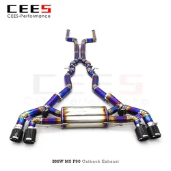 CEES Exhaust for BMW M5 F90 4.4T 2018-2023 Racing Car Valvetronic Exhaust Pipe Muffler Titanium Tuning Catback Exhaust System