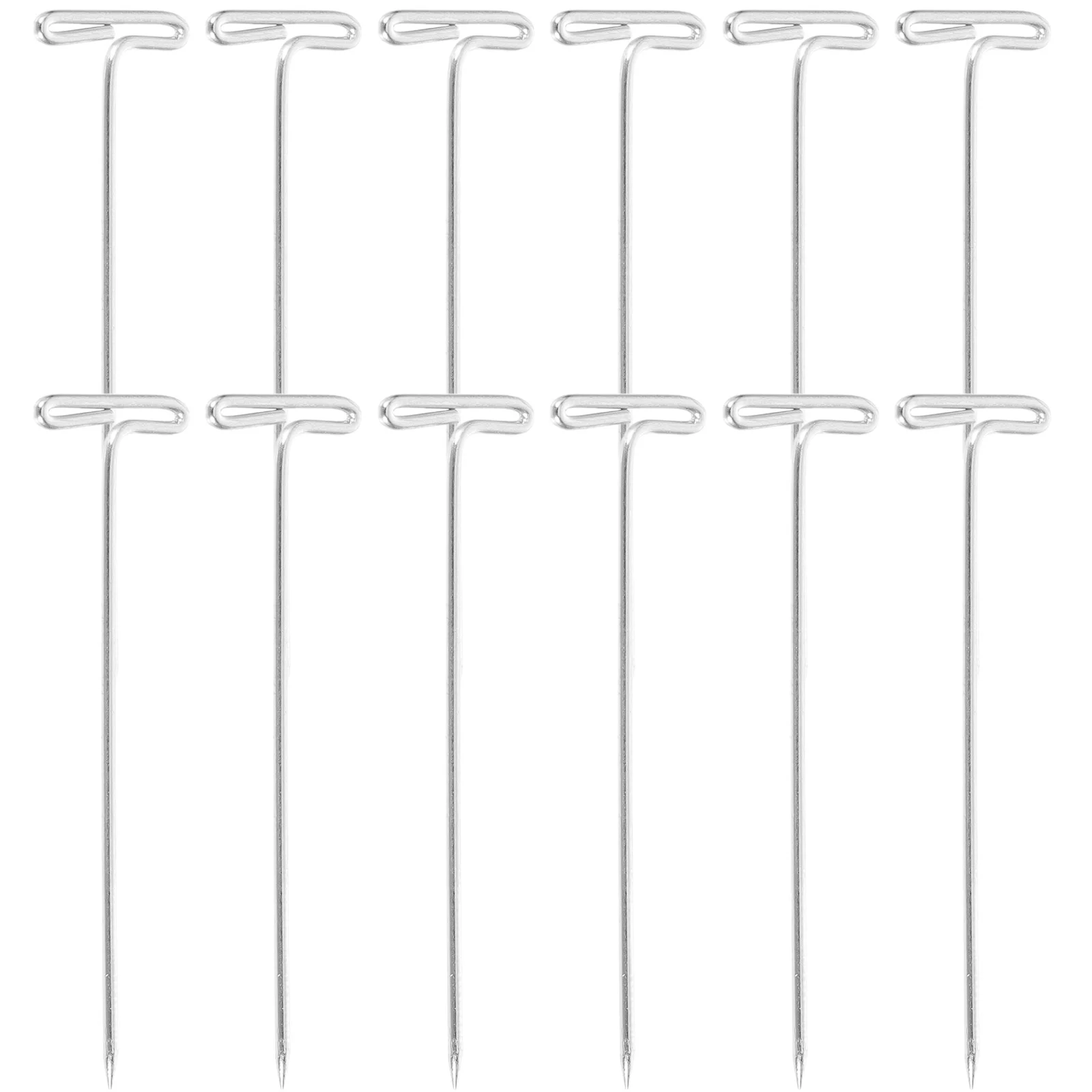 100 قطعة دبابيس الفولاذ المقاوم للصدأ T دبابيس للشعر المستعار عقد حاد سهل إدراج إزالة الحرفية حجب الحياكة الخياطة #4