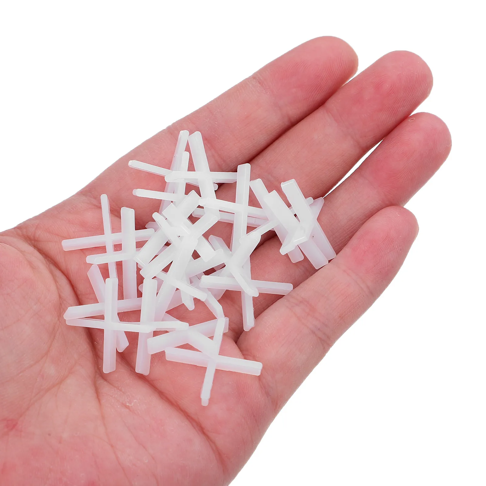 

500Pcs Porcelain Tile Cross Spacer 1.5mm Hard Plastic Ceramic Tile Leveler Positioning Adjuster Floor Wall Leveling System Clips