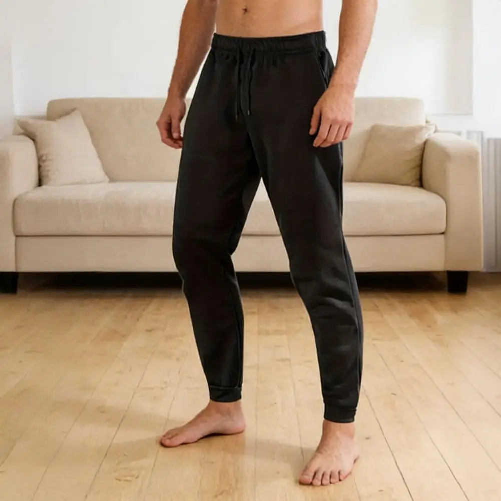 

Men Jogger Pants Drawstring Waist Workout Pants Solid Color Sweatpants Athletic Trousers Running Bodybuilding Outdoor Sports