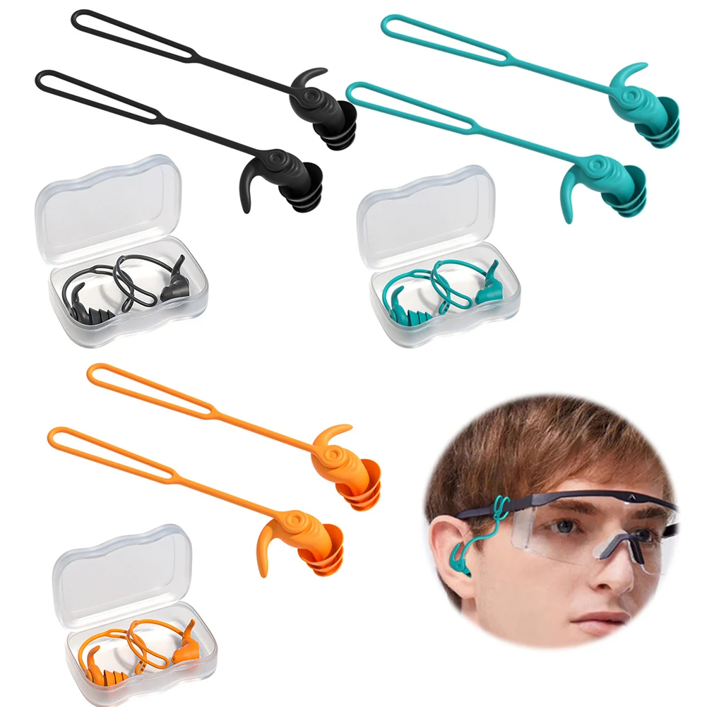 Силиконовые беруши для защиты ушей, звукоизоляция, 3-слойные противошумные беруши, моющиеся беруши для плавания, душа