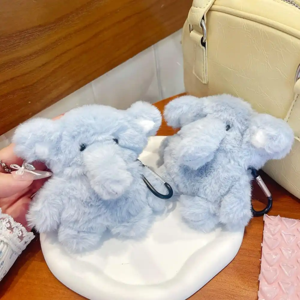 

Защитный чехол для наушников с милым мультяшным слоном для AirPods 1, 2, 3, 4 Pro, 2 года, горячая распродажа, мягкий милый плюшевый защитный чехол от падения