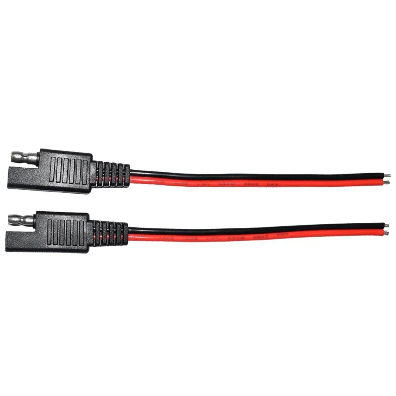 2PCS SAE Output Cable 18AWG 15CM 2 Pcs SAE Power Connector Extension Cables 2 Pin SAE Quick Connector Disconnect Single Plug