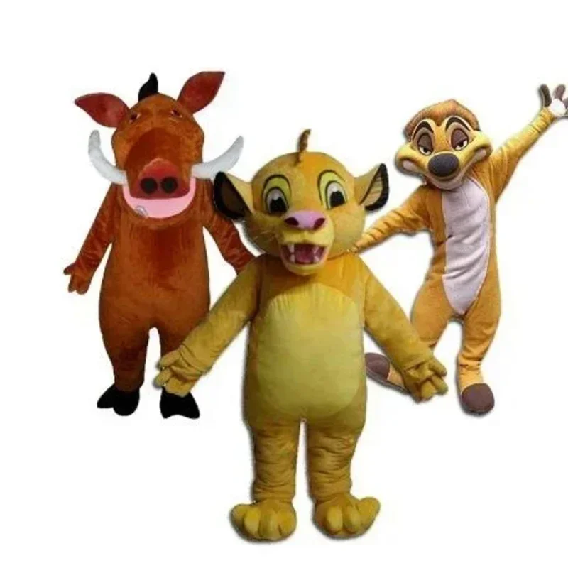 Король Лев Симба Тимон Женога Пумба Костюм персонажа из мультфильма Талисман Реклама Необычные платья Вечеринка Животное Карнавал Празднование M17