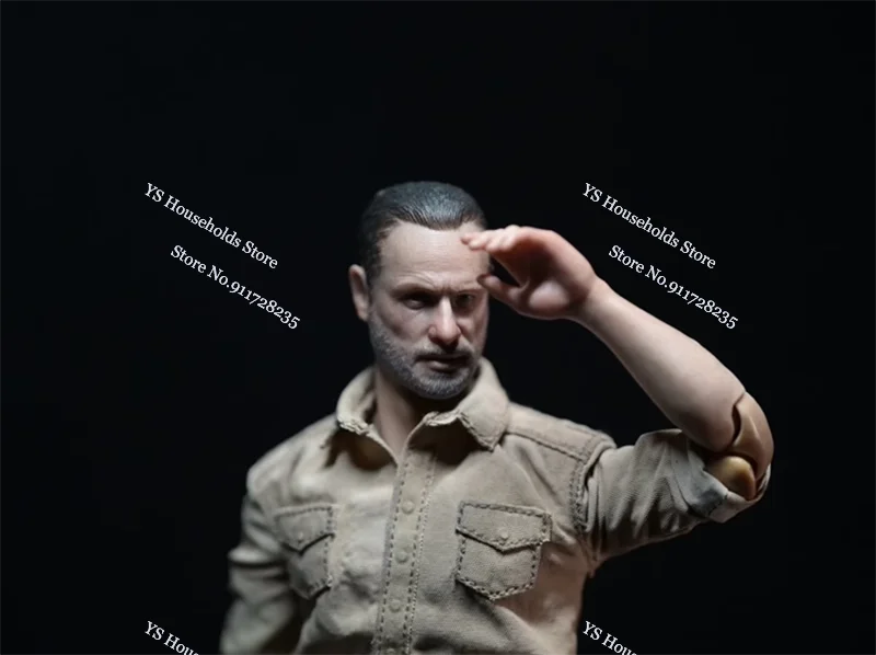 Kraken Studio 1/12 Zombie Killer Rick Doek Action Figure Stactic Rifle Model Ornament 6 "Volledige Set Soldaat Model collectie