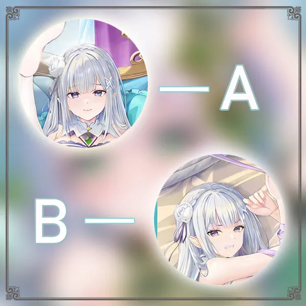 

re0 EmiliaAnime Game Dakimakura Hing Body PillowCase Cushion Otaku Bed Linings Xmas