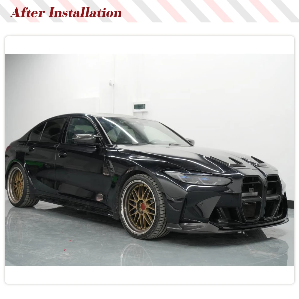 Carbon Fiber Car Front Bumper Lip Spoiler for BMW 3 4 Series G80 M3 G82 M4 2020-2022 Front Bumper Lip Splitters Aprons Guard