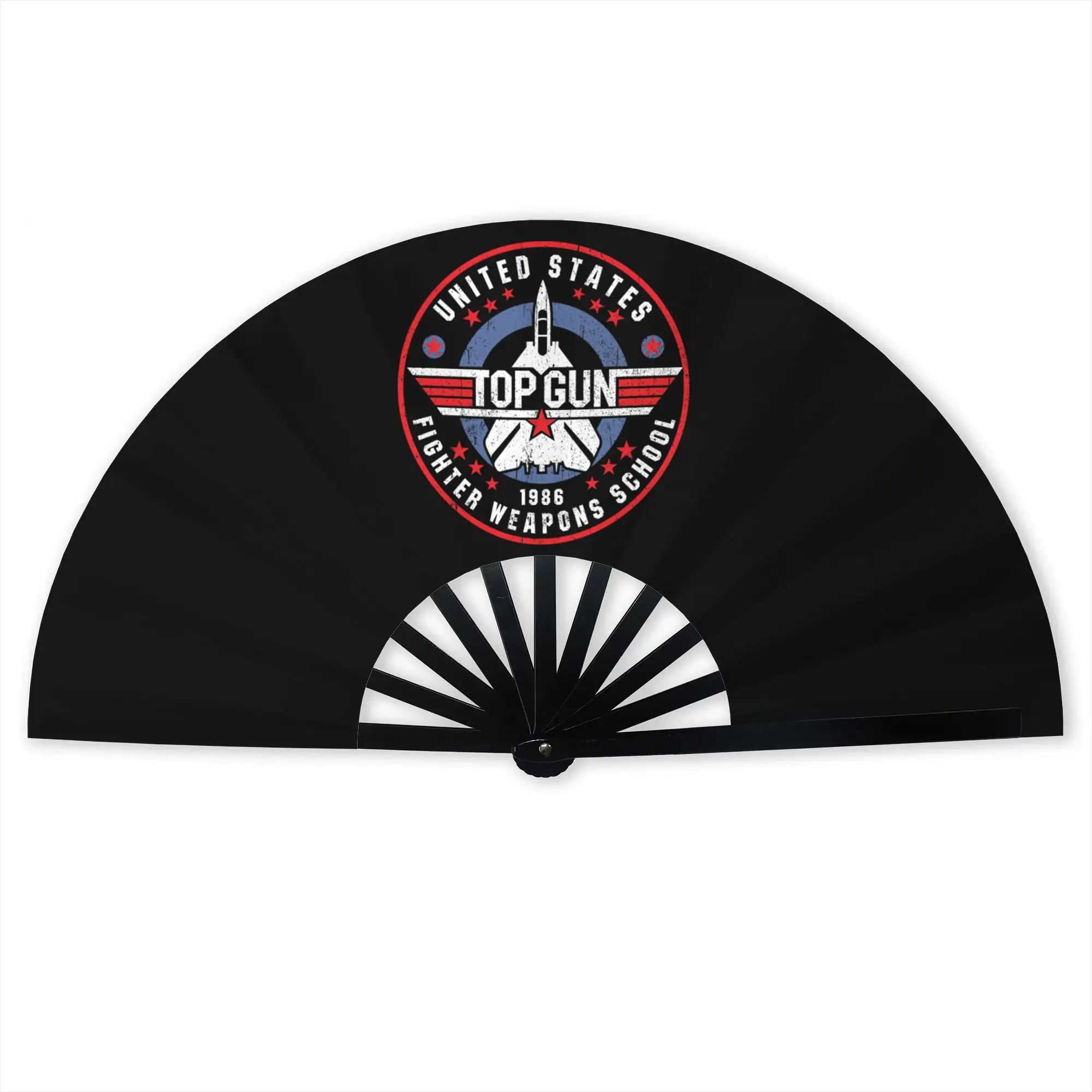 US Fighter Weapons Traditional Folding Fan Chinese Style Top Gun Maverick High-Quality Fans Gift Classic Decorative Hand Fan