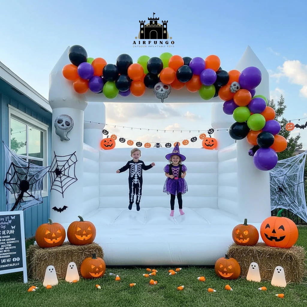 Outdoor Inflatable White Bounce House PVC Inflatable Bouncy Castle/Moon Bounce House/Customization Bounce Wedding Bounce House