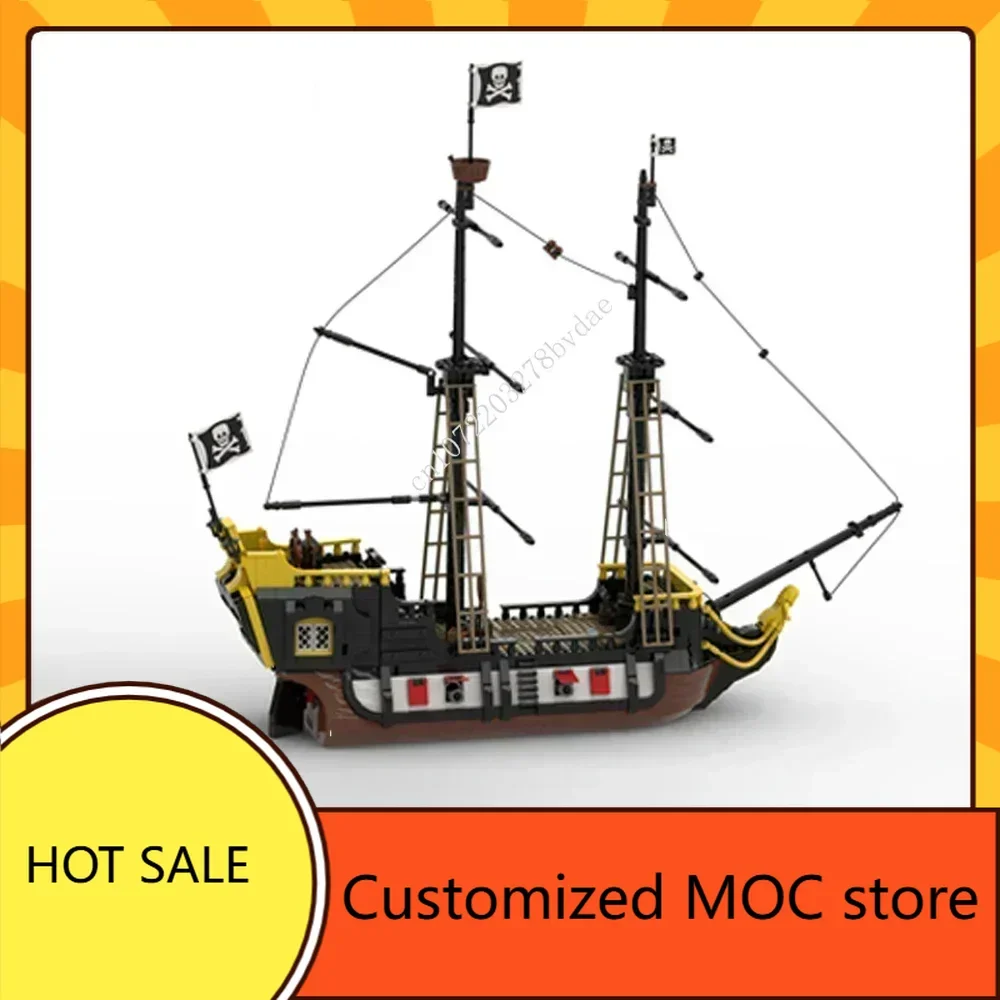 ตัวต่อสร้างสรรค์ MOC ซีรีส์โจรสลัด ร้านเหล้าบนเกาะและสถาปัตยกรรมเรือ ตัวต่อของเล่นวันหยุด วันเกิด ของขวัญคริสต์มาสสำหรับเด็ก
