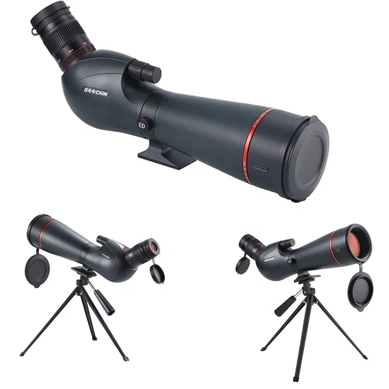 20-60X80 Telescope Astronomical Monocular Spotting Scope Suppliers Bak4 Optical Angled Spotting Scope Smooth for bird watching