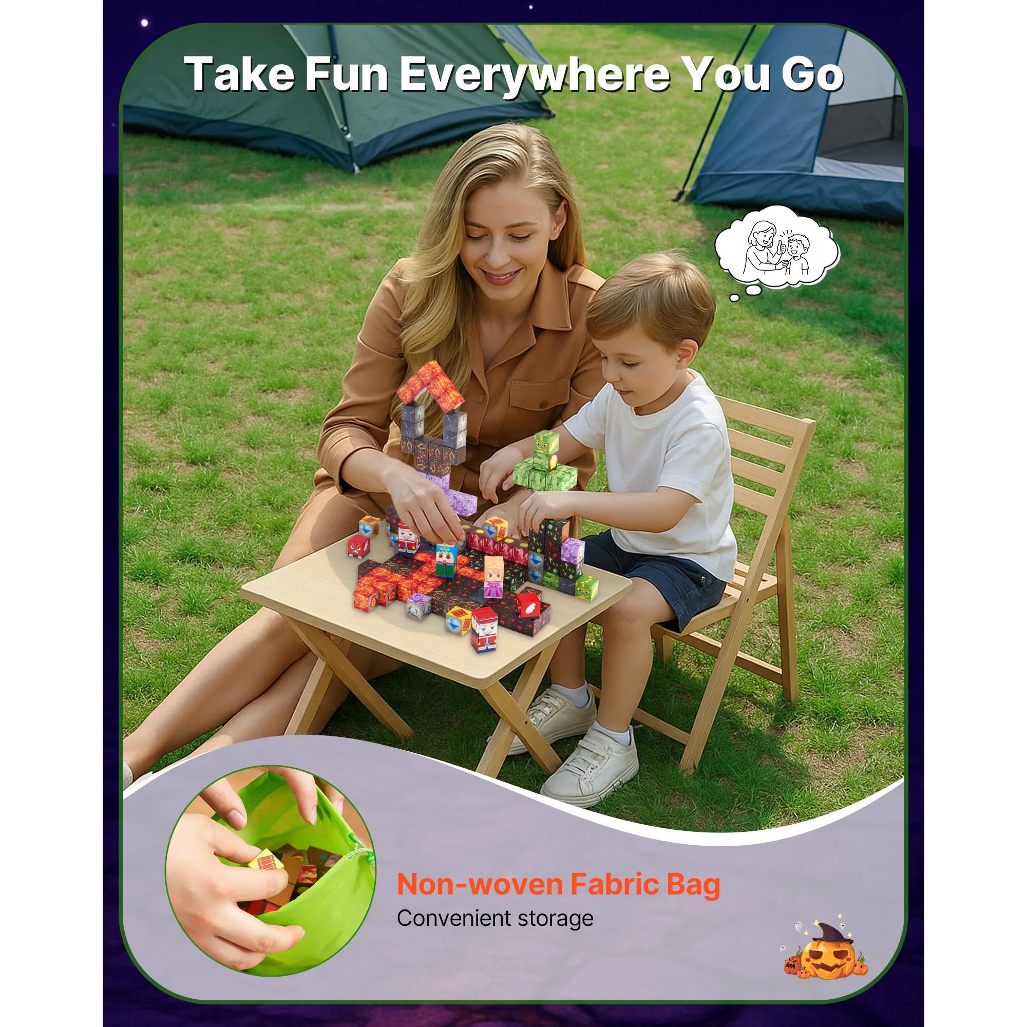 SucceBuy100/150 PCS Blocos Magnéticos Castelo Escuro Conjunto STEM Montessori Brinquedos Sensoriais Cubos de Construção Magnéticos para Crianças Presentes de Aniversário