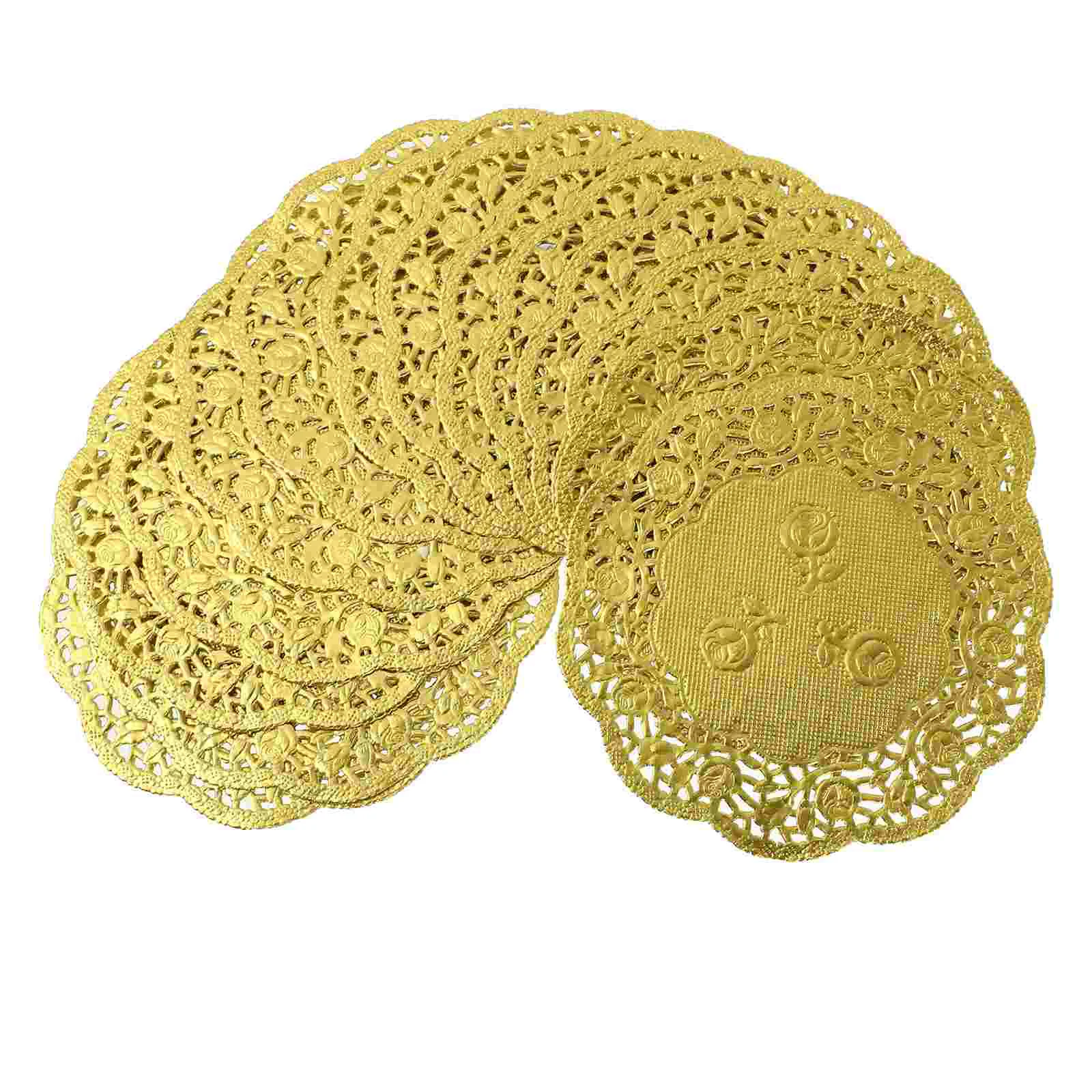 100PCS 35 Inch Oil-Absorbing Lace Doilies Disposable Cake Box Liner Round Packaging Paper Pad paper doilies