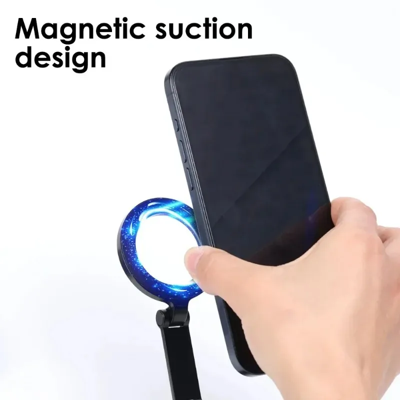 Magnetic Cell Phone Holder Hand Free Neck Mobile Phone Stand for Apple Magsafe Necklace Lanyard Mount Protable Magnet Bracket