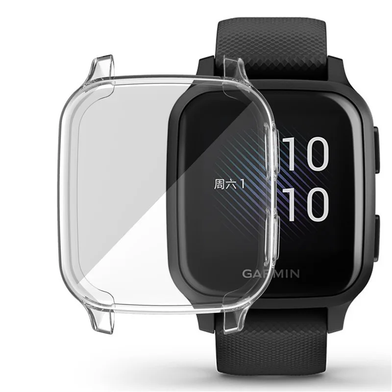 حافظة حماية ناعمة من البولي يوريثان الحراري لهاتف Garmin Venu SQ Music/SQ 2 غطاء موسيقي غطاء حماية ممتص للصدمات لهاتف Garmin Venu SQ/SQ 2
