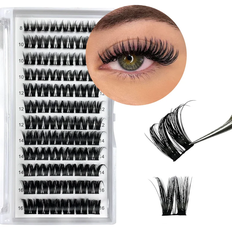 

Individual Cluster Lashes Extension DIY Natural Soft Segmented False Bundles Mink Eyelashes Makeup Cilia Fake Bunches Lashes