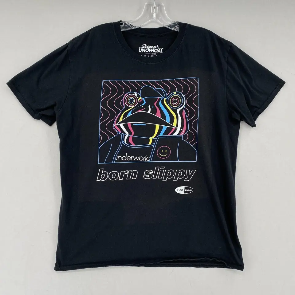 Super Unofficial Born Slippy T Shirt Adult Large Black Star Fox