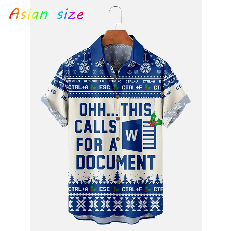 

Новые забавные мужские рождественские блузки с короткими рукавами и графикой Excel Merry Christmas OHH...THIS CALLS FOR ASPREADSHEET Рубашки с лацканами