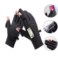 1 Pair Winter Warm Touch Screen Gloves Outdoor Windproof Waterproof Cold-proof Gloves Men Driving Cycling Fishing Ski Gloves