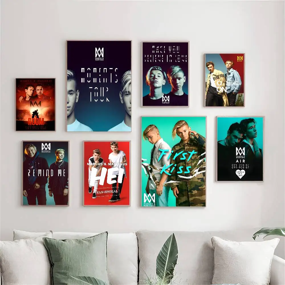 Marcus And Martinus Music Anime Vintage Whitepaper Poster Wa
