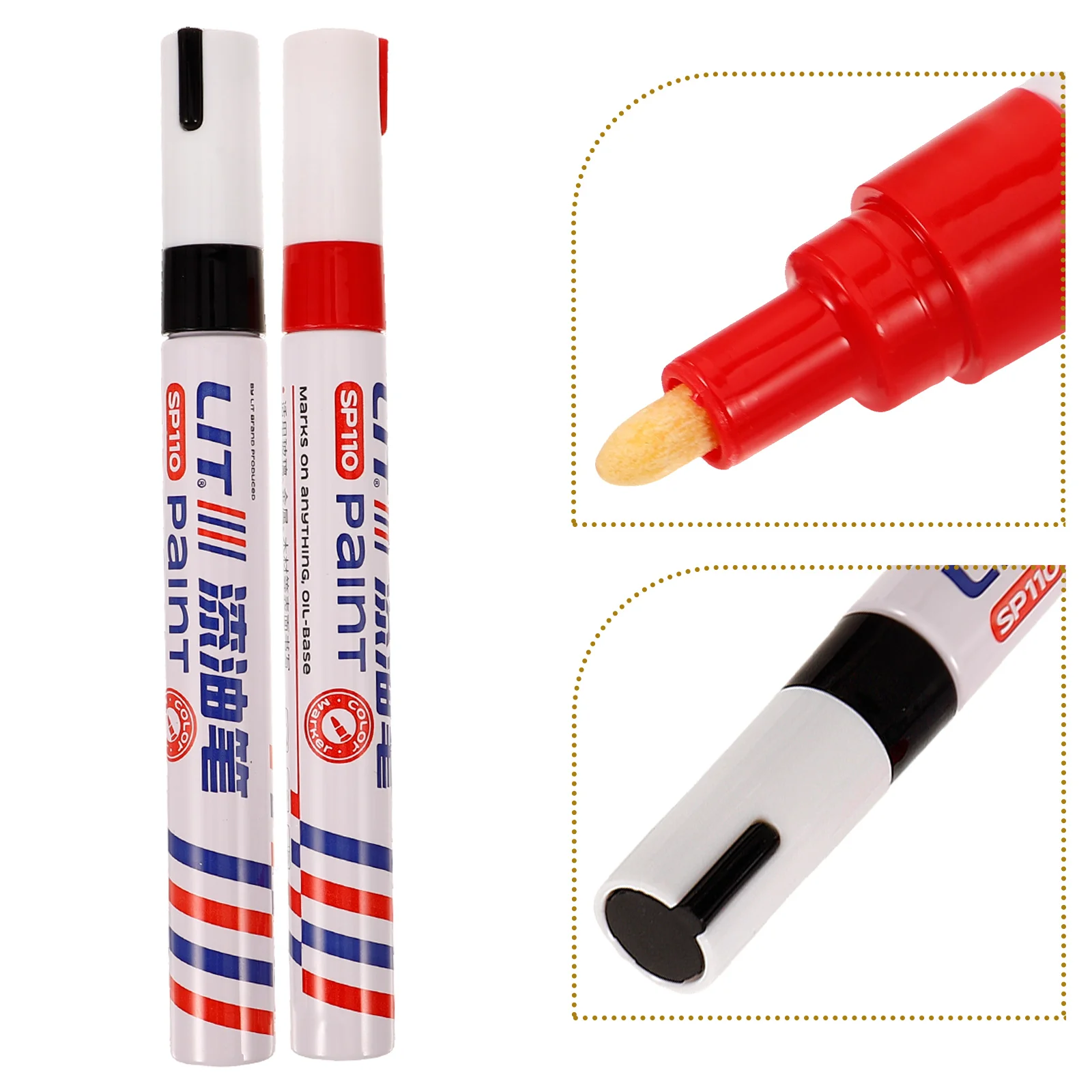 2 Pcs Tombstone Tracing Paint Mark Pens Painting Tablet Inscription Repair Kit Suite