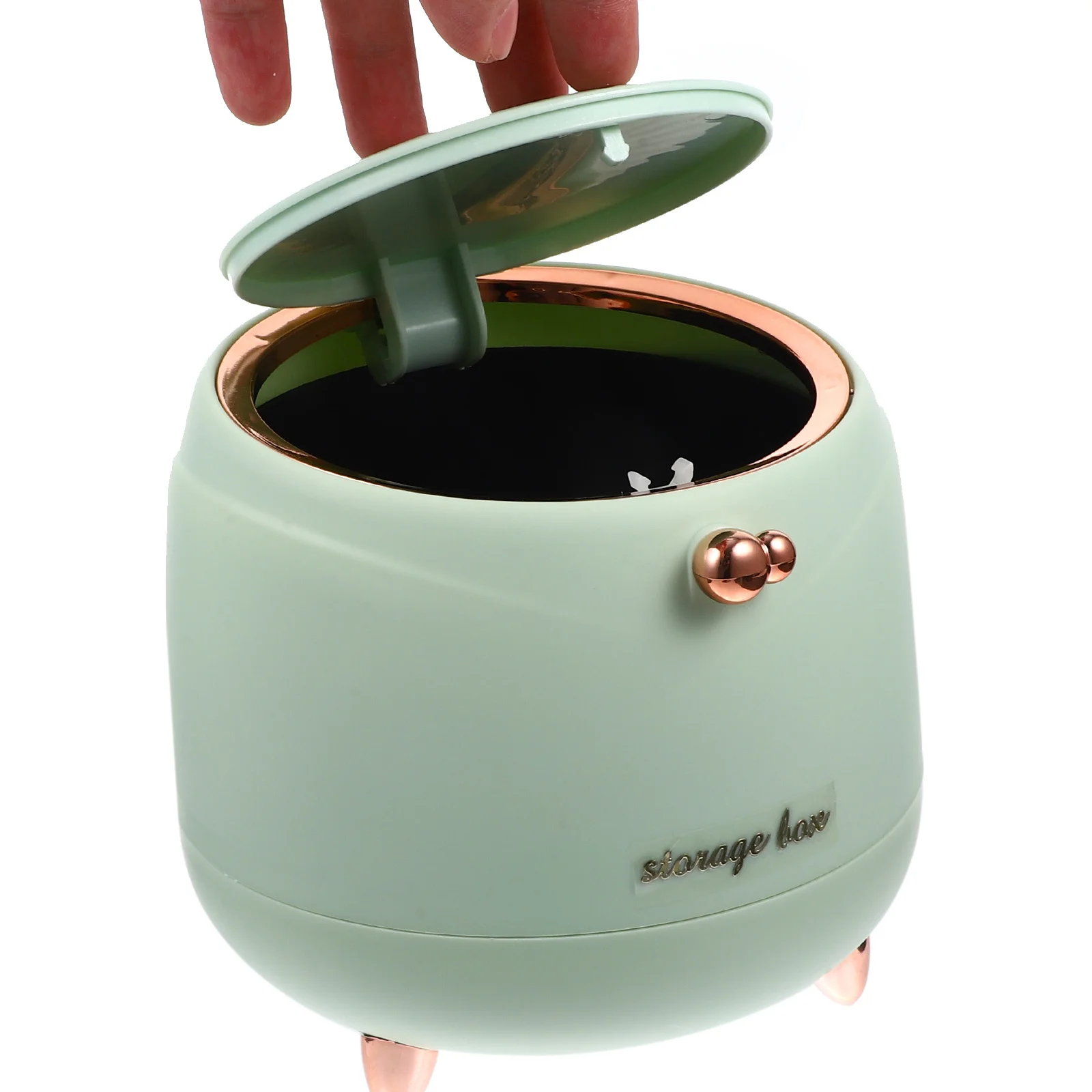 

Press Type Mini Trash Can Compact Lid Design Waste Paper Container Desktop Garbage Bin Office Home Kitchen Bedroom