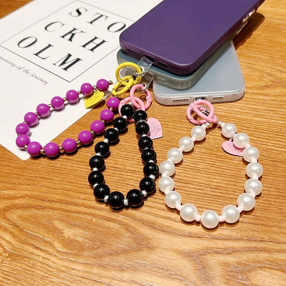 Bunte Liebe Perlenkette hängende Handyhülle für iPhone 16 15 14 13 12 11 Pro Max X XR XS Max 8 7 Plus SE 2020 stoßfeste Abdeckung