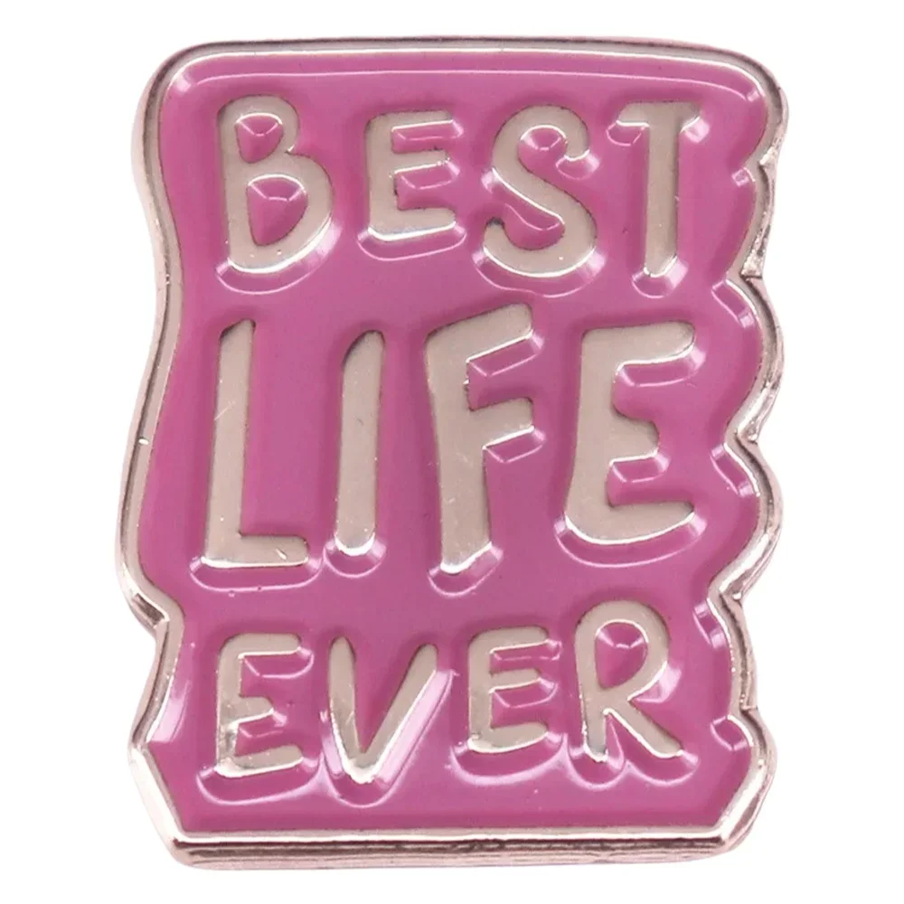Colorful Fashion Letters Enamel Pin - Metal Badge for Clothing Accessorizing