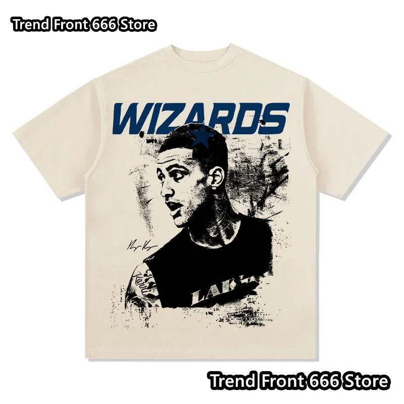 Cotton Mens Basketball Star Kuzma Sports T-shirt Fashion Jersey Tshirt Boys Tops American Style Tee Mens High Street