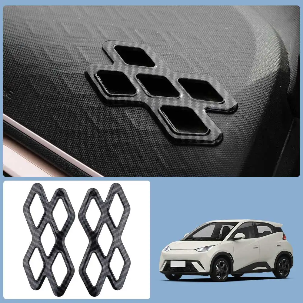 For BYD Dolphin Mini Seagull Dolphin Surf 2024 2025 LHD Front Dashboard AC Vent Cover Air Conditioner Outlet Sticker Accessories