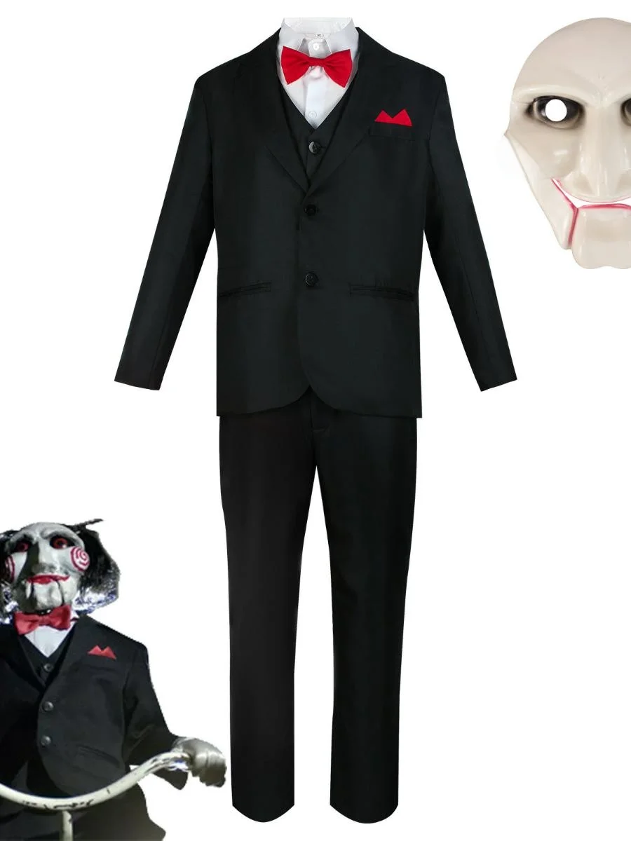 

Новый костюм на Хэллоуин с вертикальной пилой John Kramer Dance Par, наряд Saw Franchise 0, игровая одежда, материал полиэстера