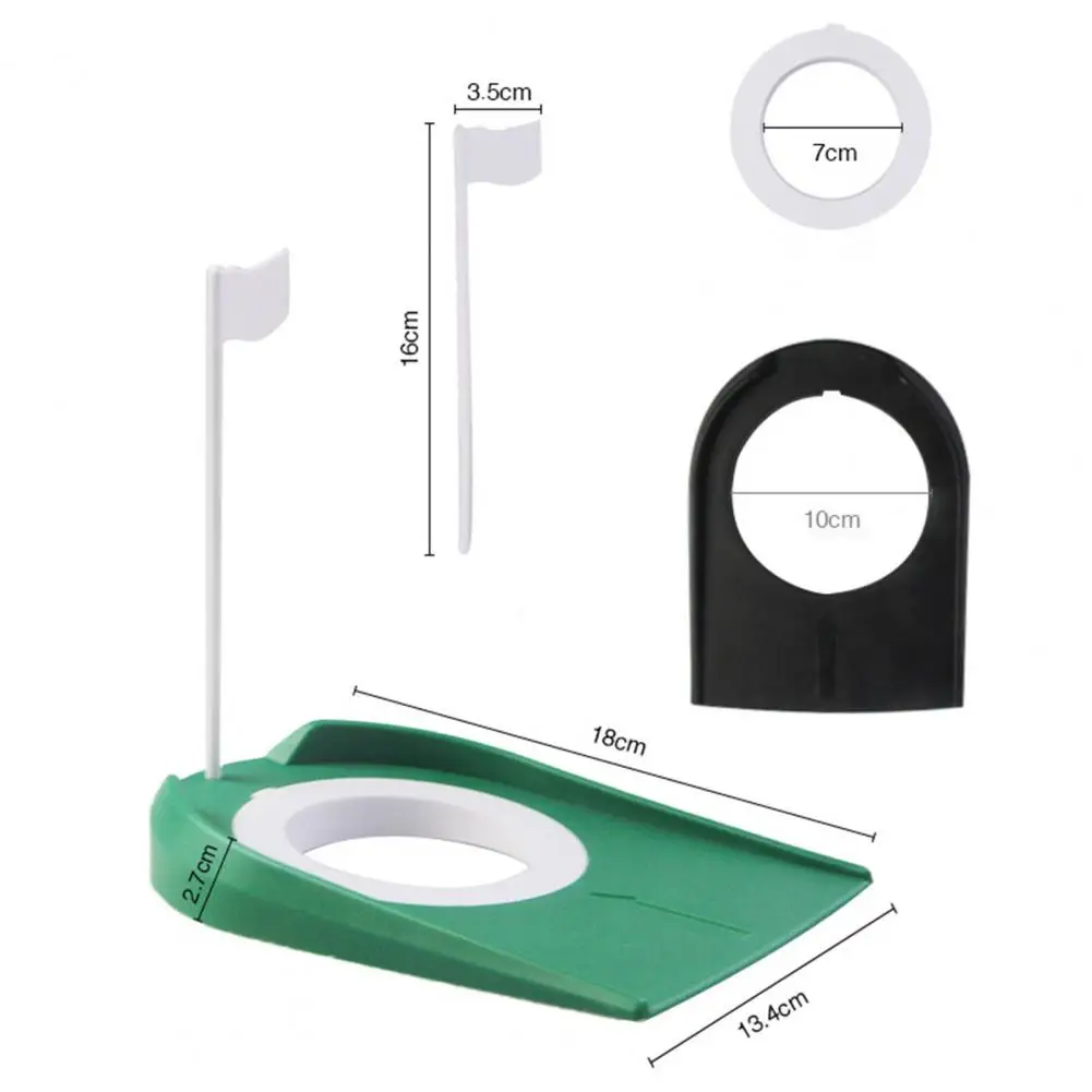 Ring Design Putting Cup Golf Putting Cup with Flag Indoor Outdoor Putting Green Training Aid Plastic Golf Hole Practice for Home