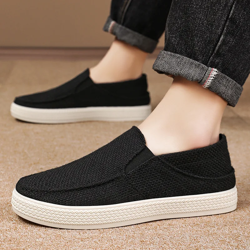 

Outdoor Sandals Mens Half Slipper Summer Casual Shoes Canvas Soft Bottom Lightweight Walking Shoe Vulcanized Shoe 2026 New