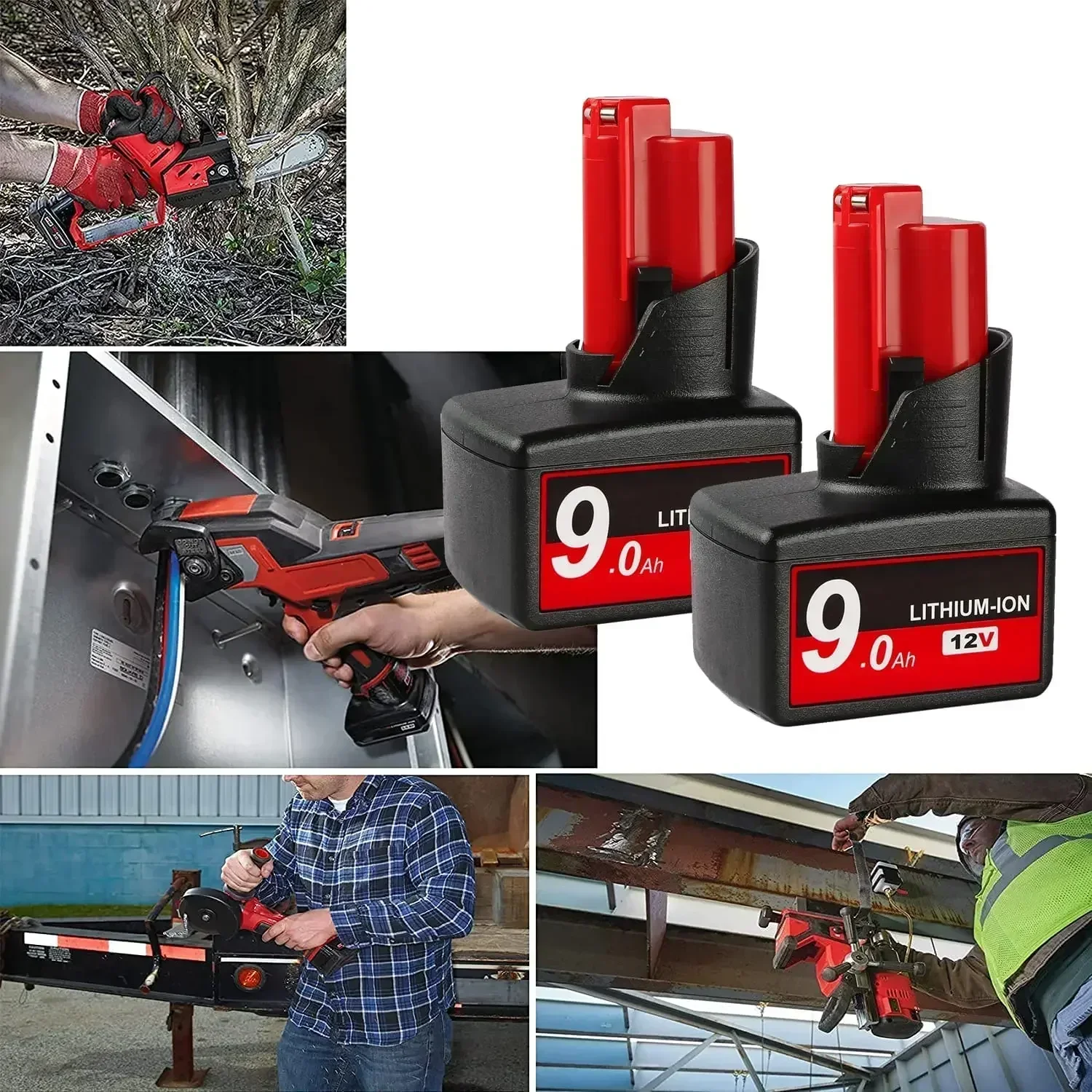 9.0AH para Milwaukee M12 48-11-2460 LITHIUM XC 9,0 batería extendida 48-11-2412 48-11-2402/48-11-2410/48-11-2411/48-11-2420